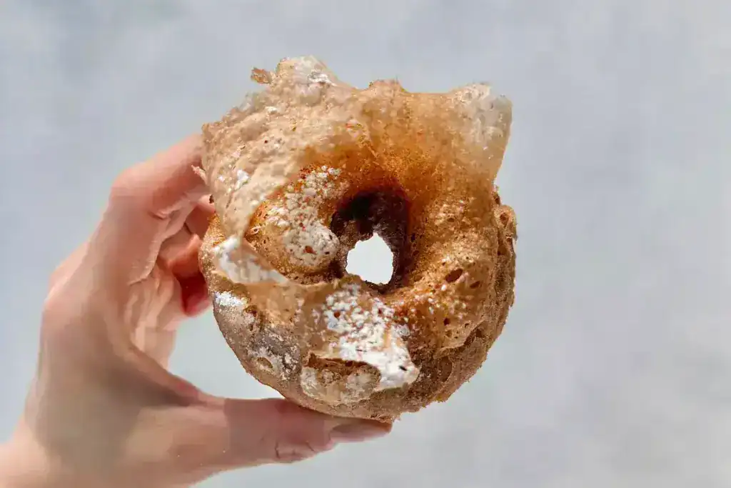 Taro Lace Batter Mochi Donut